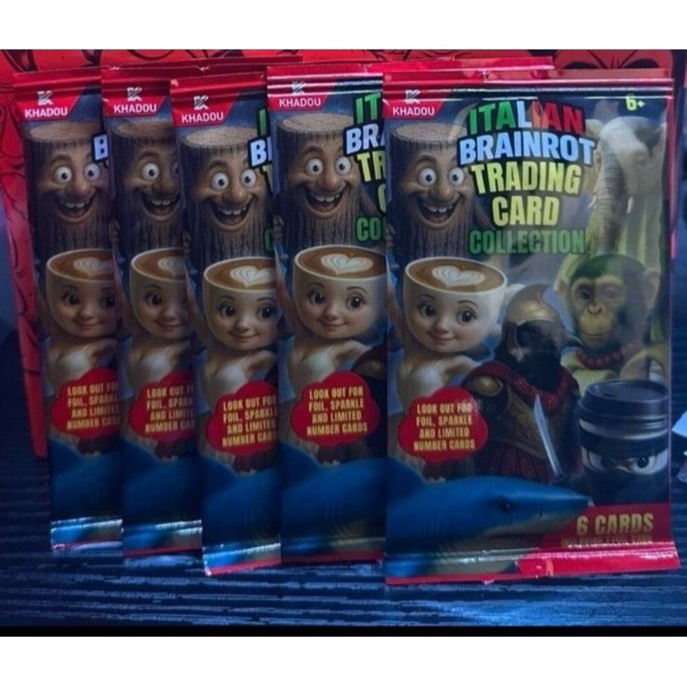 Italian Brainrot Trading Card Collection 5 packs